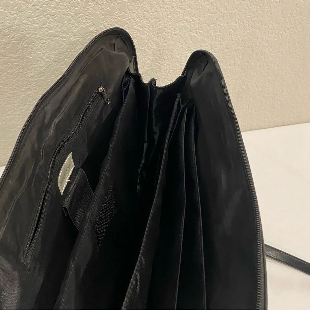 Coldwater Creek Hampton Black Computer Laptop Briefcase Tote Bag - NWOT